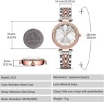 NIBOSI Watches For Women Analog Rose Gold Small Dial Women's Watches for Girls&Miss&Ladies Diamond Studded with Stylish Watches Waterproof - Image 3