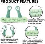 Snail Face Wash Headband, Cartoon Spa Headband, Cosmetic Accessories, Hair Bands for Women, Elastic Coral Fleece Headbands, Skincare Hair Band for Washing (Light Green, One Size) - Image 4