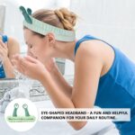 Snail Face Wash Headband, Cartoon Spa Headband, Cosmetic Accessories, Hair Bands for Women, Elastic Coral Fleece Headbands, Skincare Hair Band for Washing (Light Green, One Size) - Image 7