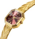 BERNY Gold Watch for Women Quartz Watch Irregular Square Dial Fashion Timepiece Water-resistant Bracelet Watch - Image 3
