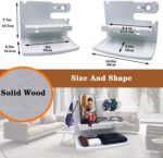 Gifts for Women Girlfriend Him Men Dad Husband Boyfriend Nightstand Organizer Wood Phone Docking Station(White) - Image 4