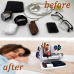 Gifts for Women Girlfriend Him Men Dad Husband Boyfriend Nightstand Organizer Wood Phone Docking Station(White) - Image 7