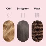 L'ANGE HAIR Le Duo Standard 360° Airflow Styler | 2-in-1 Curling Wand & Titanium Flat Iron Hair Straightener | Professional Hair Curler with Cooling Air Vents | Dual Voltage & Adjustable Temp (Black) - Image 6