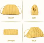 GLITZALL Clutch Purse and Dumpling Bag for Women,Designer Cloud Handbag and Ruched Bag with Detachable Shoulder Strap - Image 3