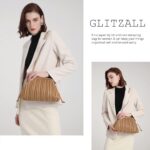 GLITZALL Clutch Purse and Dumpling Bag for Women,Designer Cloud Handbag and Ruched Bag with Detachable Shoulder Strap - Image 6