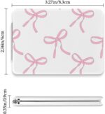 Pink Bow Travel Mirror, 1X/2X Rectangular Handbag Mirror for Women, Pu Leather Portable Travel Essentials Compact Mirrors, Handbag Accessories Mirrors, Gadgets for Women, Birthday Gifts Girls - Image 3