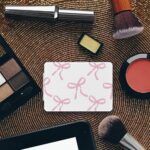 Pink Bow Travel Mirror, 1X/2X Rectangular Handbag Mirror for Women, Pu Leather Portable Travel Essentials Compact Mirrors, Handbag Accessories Mirrors, Gadgets for Women, Birthday Gifts Girls - Image 4