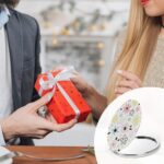 Cute Floral Compact Mirror, 1X/2X Oval Portable Mirror, Pu Leather Portable Handbag Accessories Mirrors, Mini Essentials for Handbag Small Mirrors, Small Gifts for Women, Gadgets Girls - Image 5