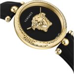 Versace Collection Luxury Womens Watch Timepiece with a Black Strap Featuring a Gold Case and Black Dial, Gold, One size, Versace | Palazzo Empire - Image 4