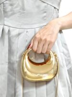 Women's Mini Crescent Acrylic Designer Luxury Bags Clutch Purse Bag Crossbody Shoulder Handbags With Chain - Image 5