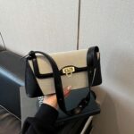 Small Clutch Shoulder Bag for Women Leather Mini Tote Handbag Purse with Buckle Closure - Image 3