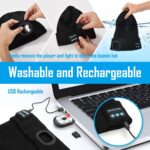 Hinshark Stocking Stuffers Gifts for Men, Bluetooth Beanie Hat Steelers Gifts for Men, Cool Gadgets for Men, Dad, Grandpa, Husband, Boyfriend, Unique Gifts for Men Who Have Everything (Black) - Image 4