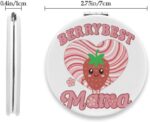 Berry Best Mama Pocket Mirror, 1X/2X Round Mirror Vanity, Mini Essentials for Handbag Pu Leather Portable Mirrors, Travel Minis Compact Mirrors, Teenage Girls Gifts, Gadgets for Women - Image 3