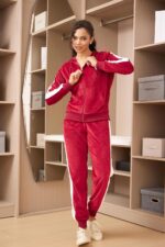 Yasumond Women's Two Piece Outfit Set Jogging Suit Tracksuit Zipper Hoodies Sweatpants - Image 3