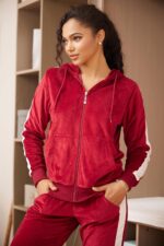 Yasumond Women's Two Piece Outfit Set Jogging Suit Tracksuit Zipper Hoodies Sweatpants - Image 4