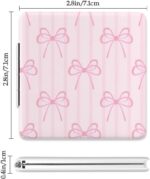 Cute Mirror, 1X/2X Square Desk Mirror, Pu Leather Portable Handbag Accessories Mirrors, Travel Essentials Handheld Mirrors, Gadgets for Women, Small Gifts for Women - Image 3