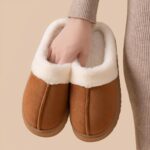 Comfortable House Slippers, Warm Plush Lined Home Shoes, Winter Anti Slip Sole Cozy Indoor Footwear for Women - Image 5