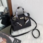 mothgel Womens Leather Satchel Shoulder Bags 8.66 * 6.5 * 3.34in Designer Purses Top Handle Handbags with Scarf Pendant, M - Image 4