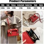 mothgel Womens Leather Satchel Shoulder Bags 8.66 * 6.5 * 3.34in Designer Purses Top Handle Handbags with Scarf Pendant, M - Image 5