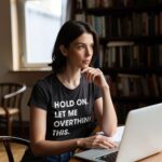 Crazy Dog T-Shirts womens 018letmeoverthinkthiswmn T-Shirt (pack of 1) - Image 3