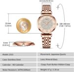 NIBOSI Watches for Women Ladies Fashion Analogue Simple Style Watches Rose Gold Dial Strap Waterproof Watch for Wife Miss Women Birthday Gift - Image 3