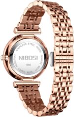 NIBOSI Watches for Women Ladies Fashion Analogue Simple Style Watches Rose Gold Dial Strap Waterproof Watch for Wife Miss Women Birthday Gift - Image 4