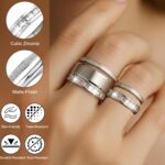 4 Pack 14K Gold Plated Stackable Rings for Oura Ring Gen 4/Oura Ring Gen 3, Cubic Zirconia Simulated Diamond Bling Stacking Bands for Women, Smart Rings Accessories - Image 3