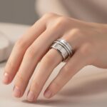 4 Pack 14K Gold Plated Stackable Rings for Oura Ring Gen 4/Oura Ring Gen 3, Cubic Zirconia Simulated Diamond Bling Stacking Bands for Women, Smart Rings Accessories - Image 7