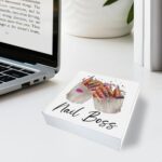 Nail Salon Room Decor, Nail Tech Gifts for Women, Beauty Room Wooden Sign Desk Decor - Image 4