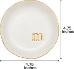 COLLECTIVE HOME - Ceramic Jewelry Tray, Decorative Trinket Dish for Rings Earrings Necklaces Bracelet Watch Keys, Birthday Mother's Day Christmas Gift for Women, 4.75", White Surface (M) - Image 4