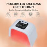LED Light Therapy Mask - 7 Color Photon Facial Device for Skin Care, Red & Blue Light Therapy for Face, Neck & Body, Rechargeable Home Use (Style 1) - Image 4