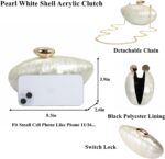 Shell Shape Acrylic Clutch Trendy Metallic Acrylic Evening Bag Shiny Egg Purses and Handbags for Women Wedding Party - Image 5