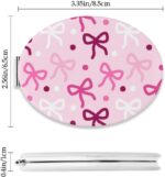 Cute Small Mirror, 1X/2X Oval Cosmetic Mirror, Pu Leather Portable Travel Minis Handheld Mirrors, Travel Size Makeup Small Mirrors, Gift for Teenage Girls, Gadgets for Women - Image 3