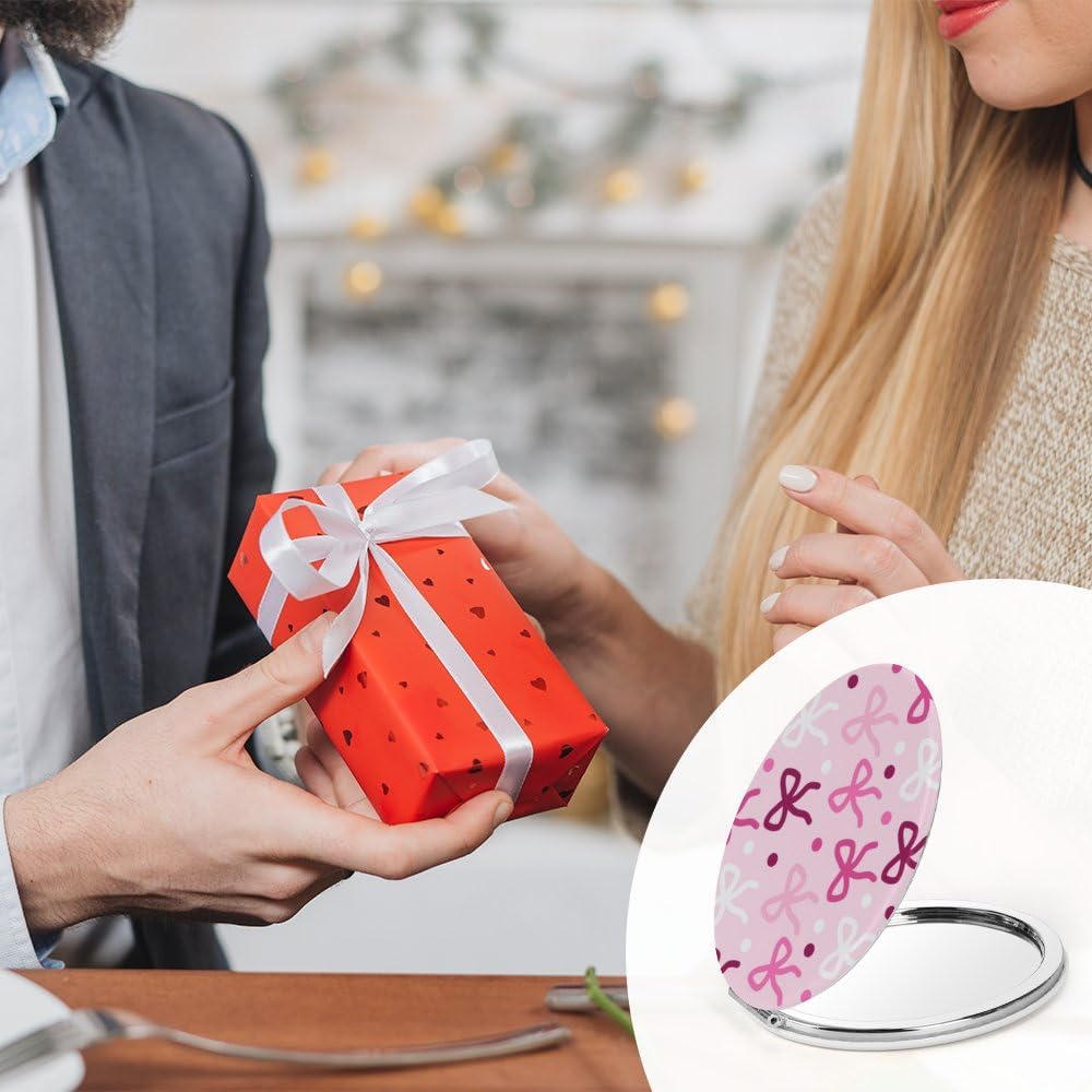 Cute Small Mirror, 1X/2X Oval Cosmetic Mirror, Pu Leather Portable Travel Minis Handheld Mirrors, Travel Size Makeup Small Mirrors, Gift for Teenage Girls, Gadgets for Women - Image 7