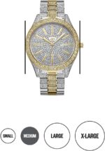 JBW Luxury Women's Cristal 0.12 Carat Diamond Wrist Watch with Stainless Steel Link Bracelet - Image 4