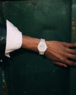 JBW Luxury Women's Cristal 0.12 Carat Diamond Wrist Watch with Stainless Steel Link Bracelet - Image 5