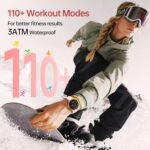 Smart Watches for Women,1.27" HD Touchscreen SmartWatch(2 Bands) with Bluetooth Calls (Make/Answer),Fitness Tracker with Heart Rate/Sp02/Sleep Monitor,110+ Sport Modes (Pink, 1.27) - Image 4