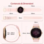 Smart Watches for Women,1.27" HD Touchscreen SmartWatch(2 Bands) with Bluetooth Calls (Make/Answer),Fitness Tracker with Heart Rate/Sp02/Sleep Monitor,110+ Sport Modes (Pink, 1.27) - Image 7