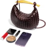 Woven Leather Handbags for Women Fashion Designer Clutch Purse Dumpling Bag Cute Ladies Trendy Small Hobo Bag - Image 6