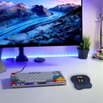 EooCoo Mouse Pad with Wrist Support,Ergonomic Mousepad with Memory Foam Wrist Rest,Mouse Mat Non-Slip Rubber Base,4mm Ultra Thin Wear Resistant Matt Desk Accessories for Laptop,Gaming,Office-Navy Blue - Image 6