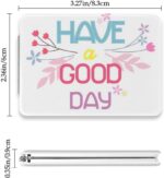 Cute Good Day Quote Small Mirror, 1X/2X Rectangular Travel Mirror Folding, Pu Leather Portable Mini Make Up Small Mirrors, Travel Minis Handheld Mirrors, Gift, Gadgets for Women - Image 3