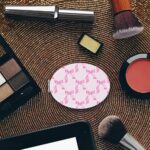 Cute Ribbon Small Mirror, 1X/2X Oval Travel Mirror Folding, Pu Leather Portable Mini Handbag Essentials Small Mirrors, Mini Travel Essentials Mirrors, Gift for Teenage Girls, Gadgets for Women - Image 4