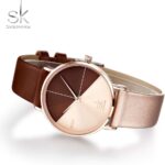 SHENGKE Damen Armbanduhr Kreative Frauen Uhren Marke Uhr Frauen Mesh Kleid Uhr Echtes Leder - Image 3