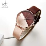 SHENGKE Damen Armbanduhr Kreative Frauen Uhren Marke Uhr Frauen Mesh Kleid Uhr Echtes Leder - Image 4