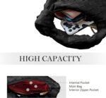 Excefore Knoted Woven Handbag for Women Fashion Designer Ladies Hobo Bag Bucket Purse Faux Leather, Black - Image 4