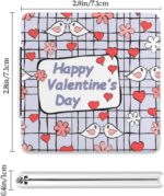 Valentine's Day Mirror, 1X/ 2X Square Compact Mirror for Handbag, Pu Leather Portable Handbag Essentials Handheld Mirrors, Mini Essentials Compact Mirrors, Small Gifts, Gadgets for Women - Image 3