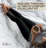 Laite Hebe 3 Pack Leggings for Women-No See-Through High Waisted Tummy Control Yoga Pants Workout Running Legging, 02-black/Black/Black, L-XL - Image 5