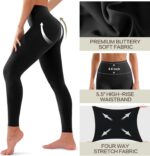 Laite Hebe 3 Pack Leggings for Women-No See-Through High Waisted Tummy Control Yoga Pants Workout Running Legging, 02-black/Black/Black, L-XL - Image 6