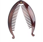 2Pcs Big Banana Hair Clips Clincher Rounded Edges Hair Comb Claws Hair Comb Fish Shape Grips Clamp Hair Accessories for Women Girls-Brown - Image 6