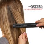 Remington S5500 1" Anti-Static Flat Iron with Floating Ceramic Plates and Digital Controls, Hair Straightener, Purple - Image 5